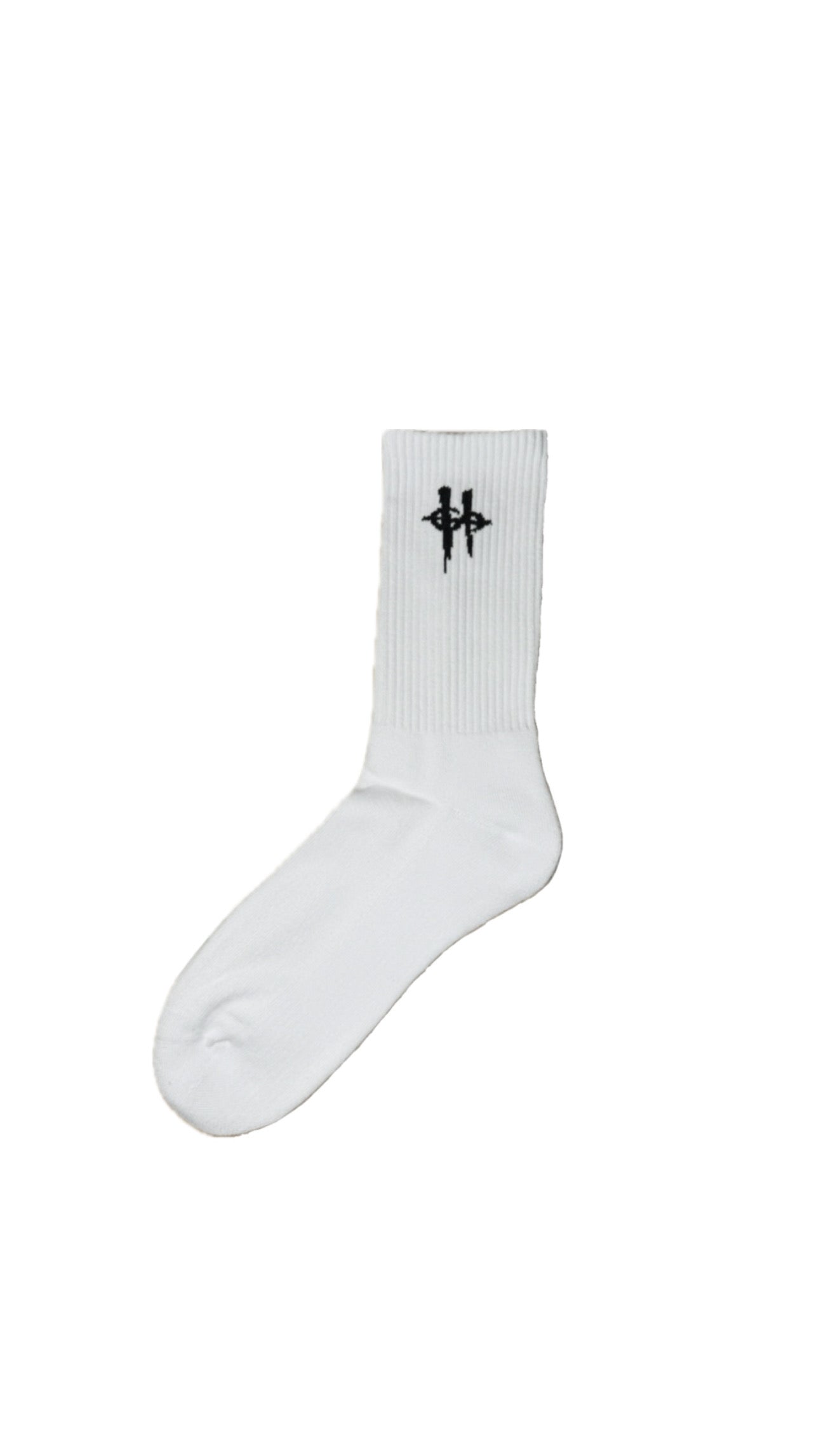 White logo socks